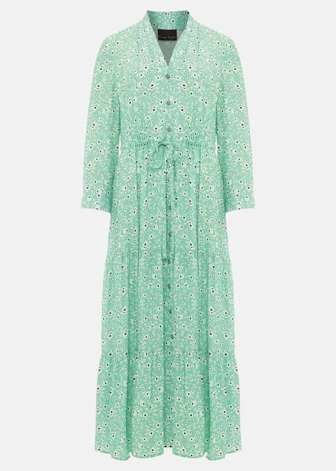 Diana Floral Midi Dress Green Women Phase Eight Dresses