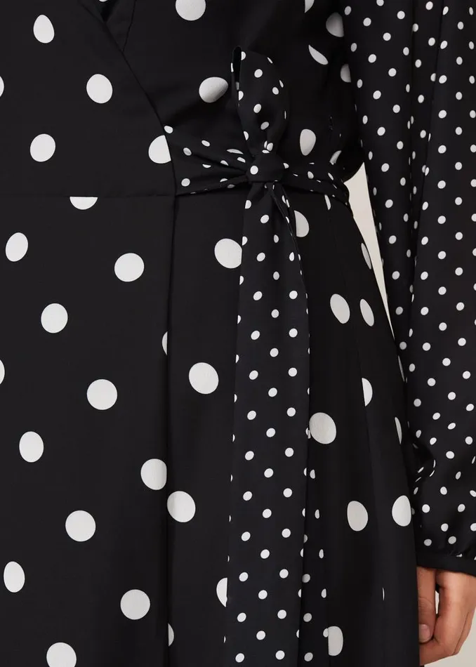 Diane Spot Wrap Dress Blackwhite Women Phase Eight Dresses