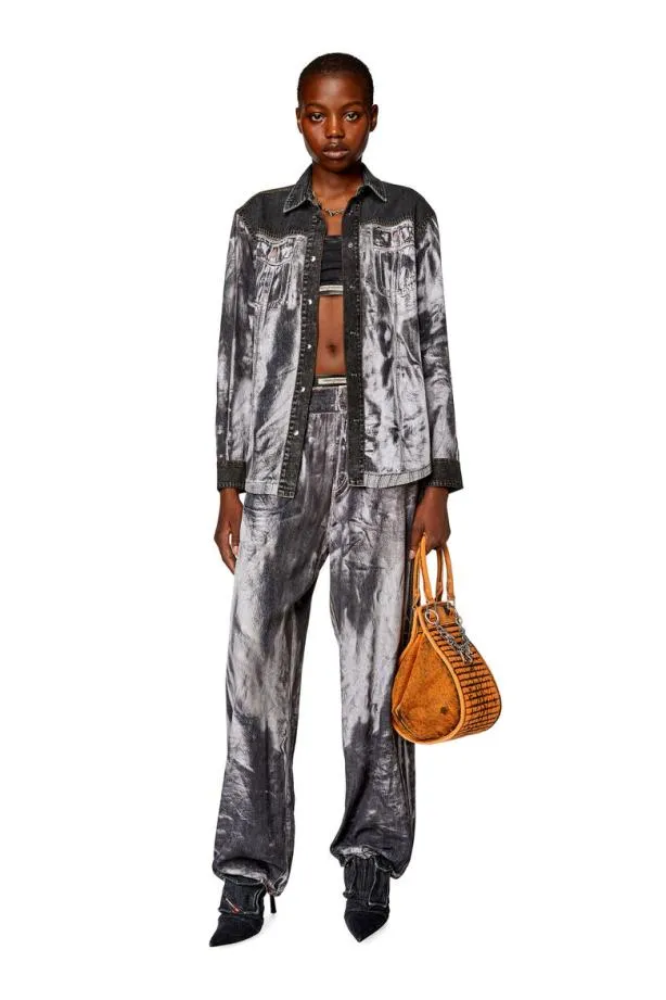 Diesel Cgillya Blackgrey Women Shirts