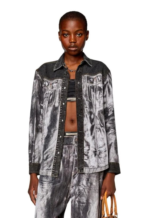 Diesel Cgillya Blackgrey Women Shirts