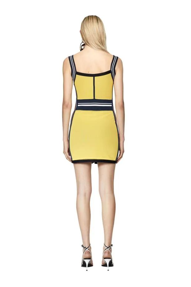 Diesel Dmesher Blackyellow Women Dresses