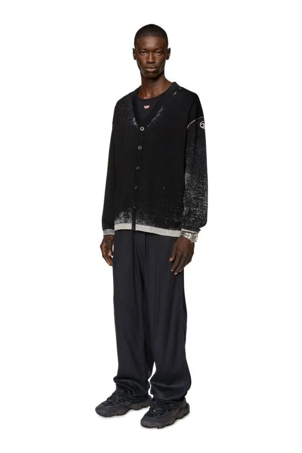 Diesel Klarencecardiganb Black Men Knitwear