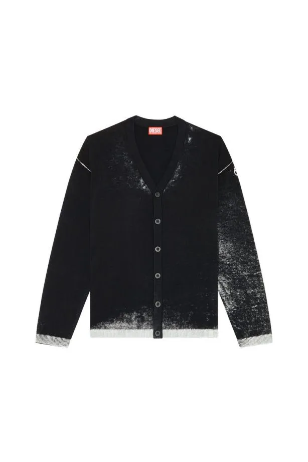 Diesel Klarencecardiganb Black Men Knitwear