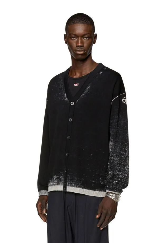 Diesel Klarencecardiganb Black Men Knitwear