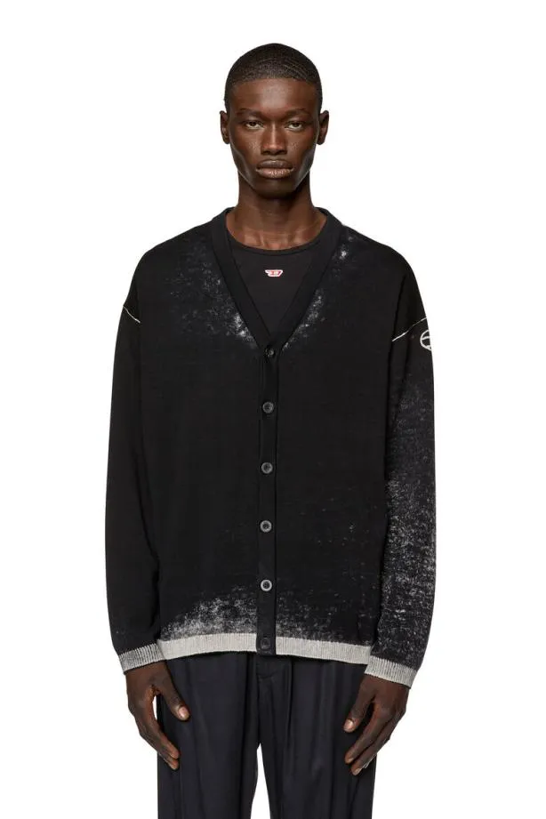 Diesel Klarencecardiganb Black Men Knitwear