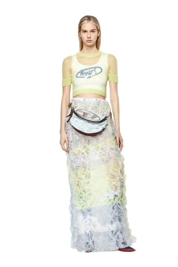 Diesel Morange Green Fluo Women Knitwear