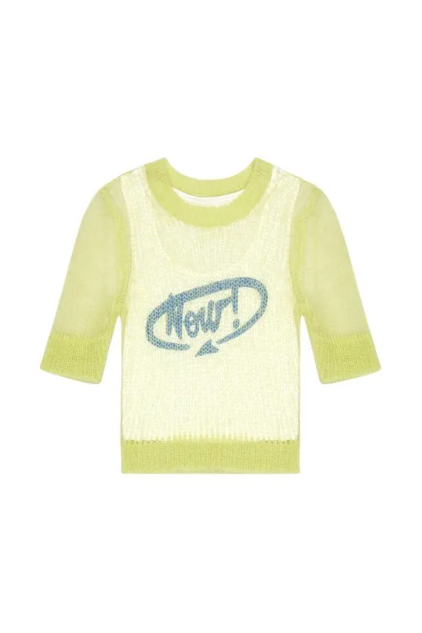 Diesel Morange Green Fluo Women Knitwear