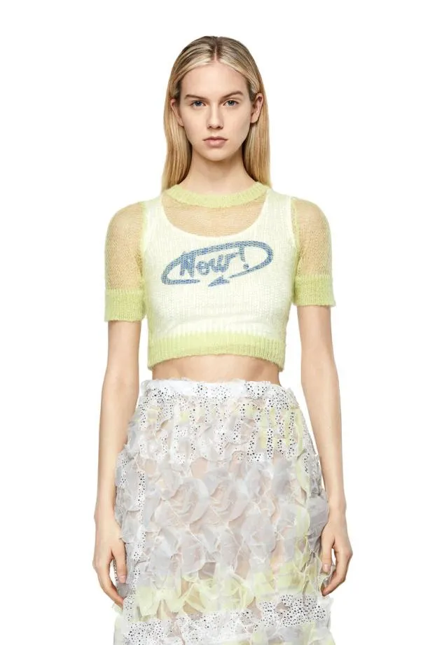 Diesel Morange Green Fluo Women Knitwear