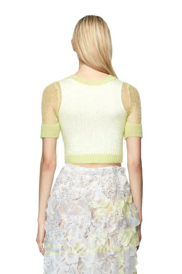 Diesel Morange Green Fluo Women Knitwear