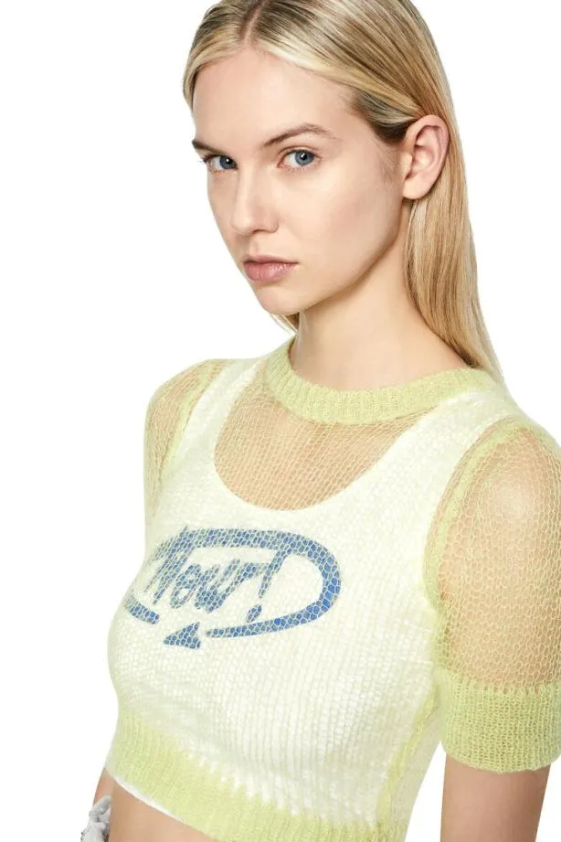 Diesel Morange Green Fluo Women Knitwear