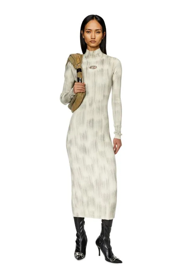 Diesel Mzaryc Light Grey Women Dresses