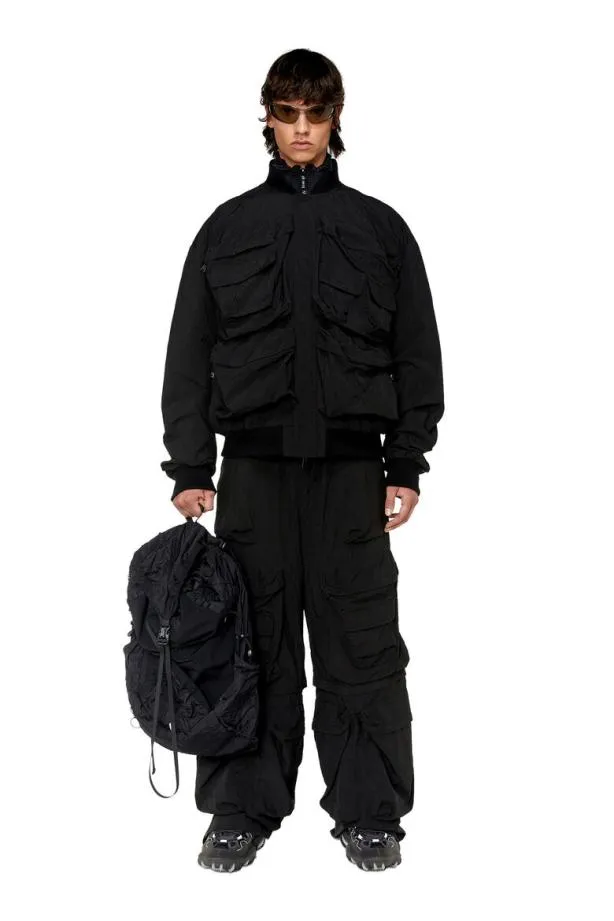 Diesel Pstaind Black Men Pants and Shorts