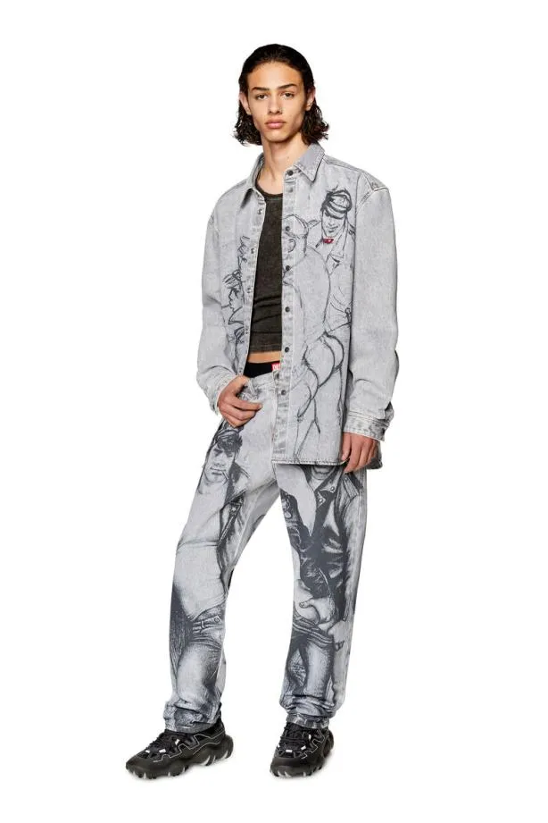 Diesel Prdsimplyover Grey MenWomen Shirts