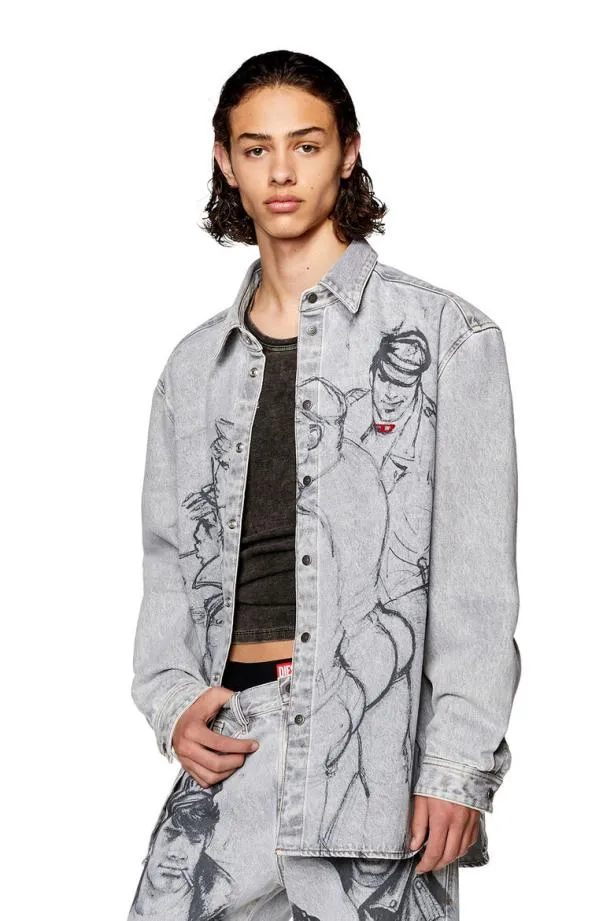 Diesel Prdsimplyover Grey MenWomen Shirts