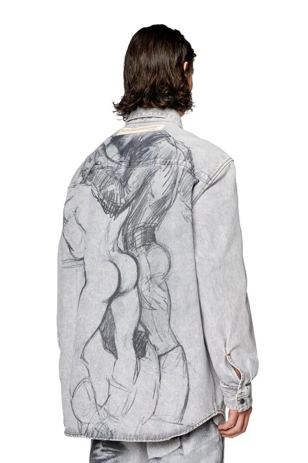 Diesel Prdsimplyover Grey MenWomen Shirts