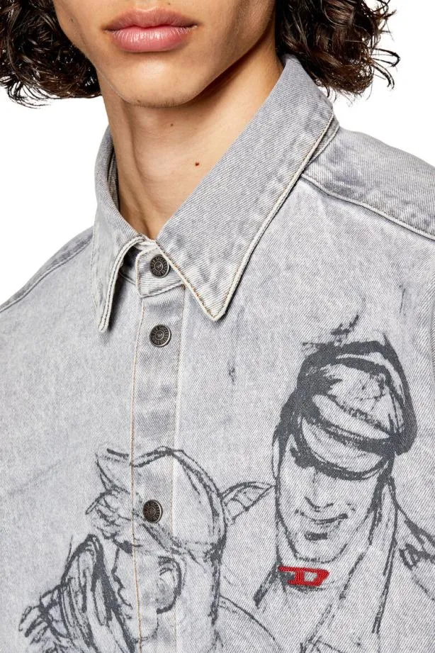 Diesel Prdsimplyover Grey MenWomen Shirts