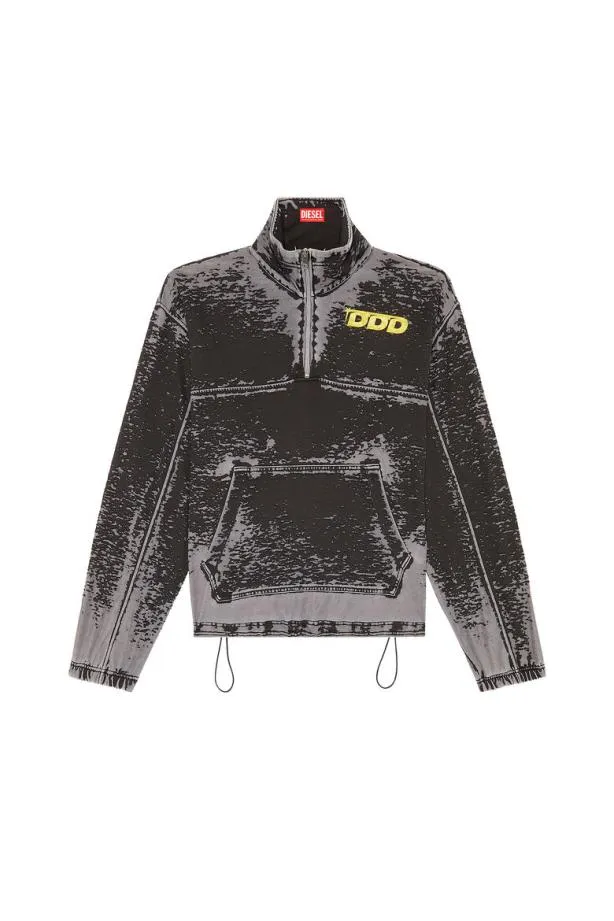 Diesel Salute Black Men Sweatshirts and Hoodies