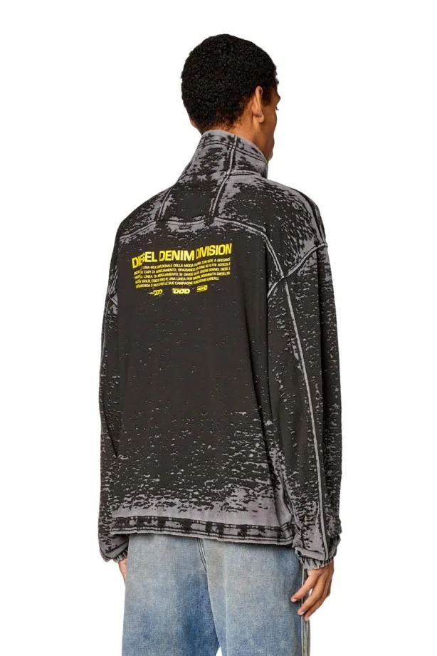 Diesel Salute Black Men Sweatshirts and Hoodies