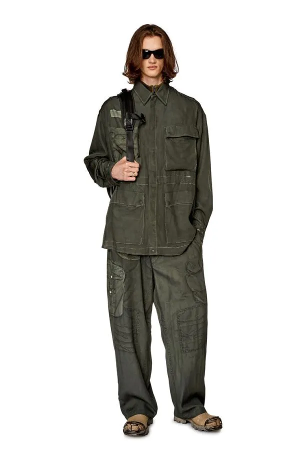 Diesel Sdew Military Green Men Shirts