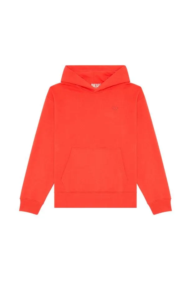Diesel Smacshoodmegovald Red Men Sweatshirts and Hoodies