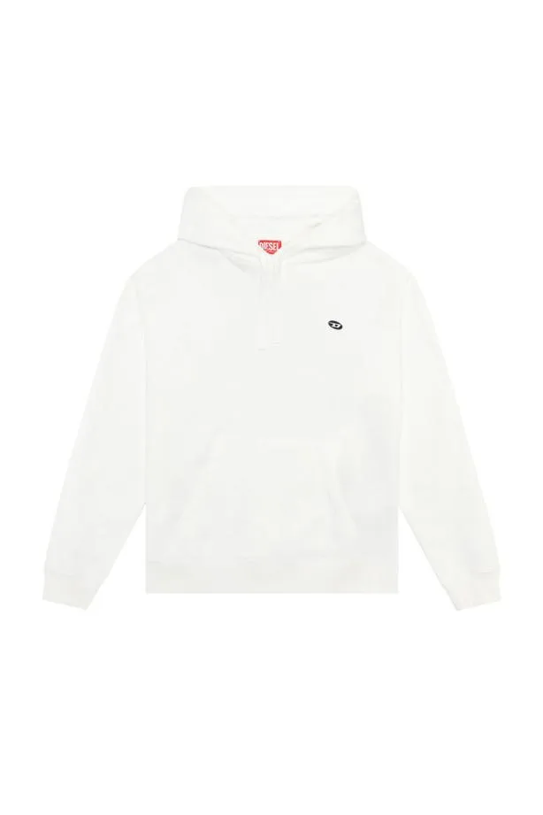 Diesel Srobhooddovalpj White Men Sweatshirts and Hoodies
