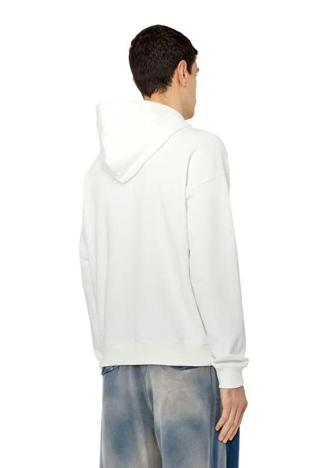 Diesel Srobhooddovalpj White Men Sweatshirts and Hoodies