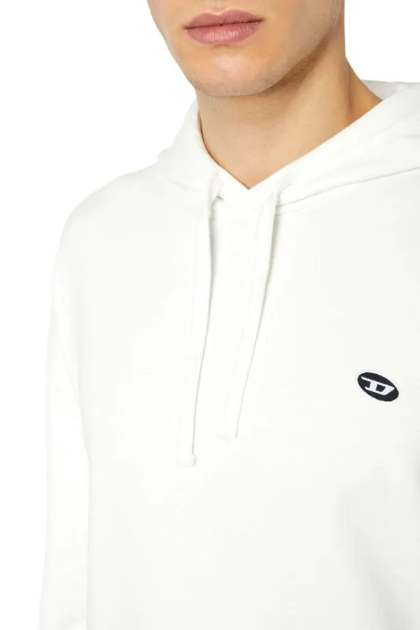 Diesel Srobhooddovalpj White Men Sweatshirts and Hoodies