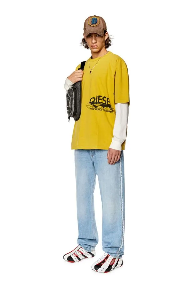 Diesel Twashl5 Yellow Men TShirts and Polos