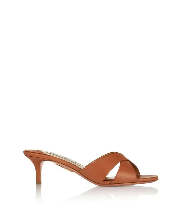 Divine Mule 50 Brown Women Aquazzura Sandals Divine Mule 50 Brown Women Aquazzura Sandals