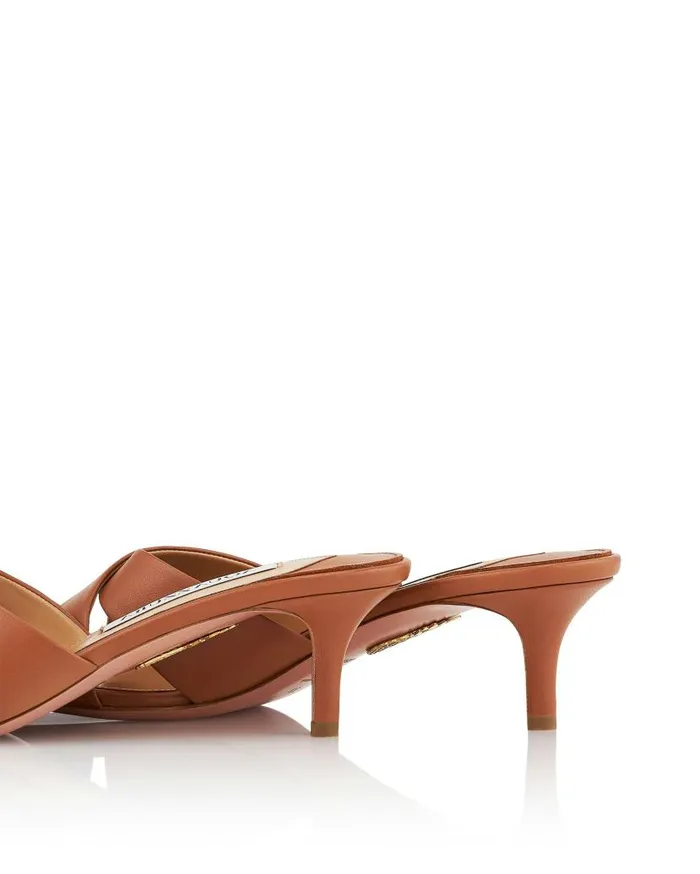 Divine Mule 50 Brown Women Aquazzura Sandals Divine Mule 50 Brown Women Aquazzura Sandals