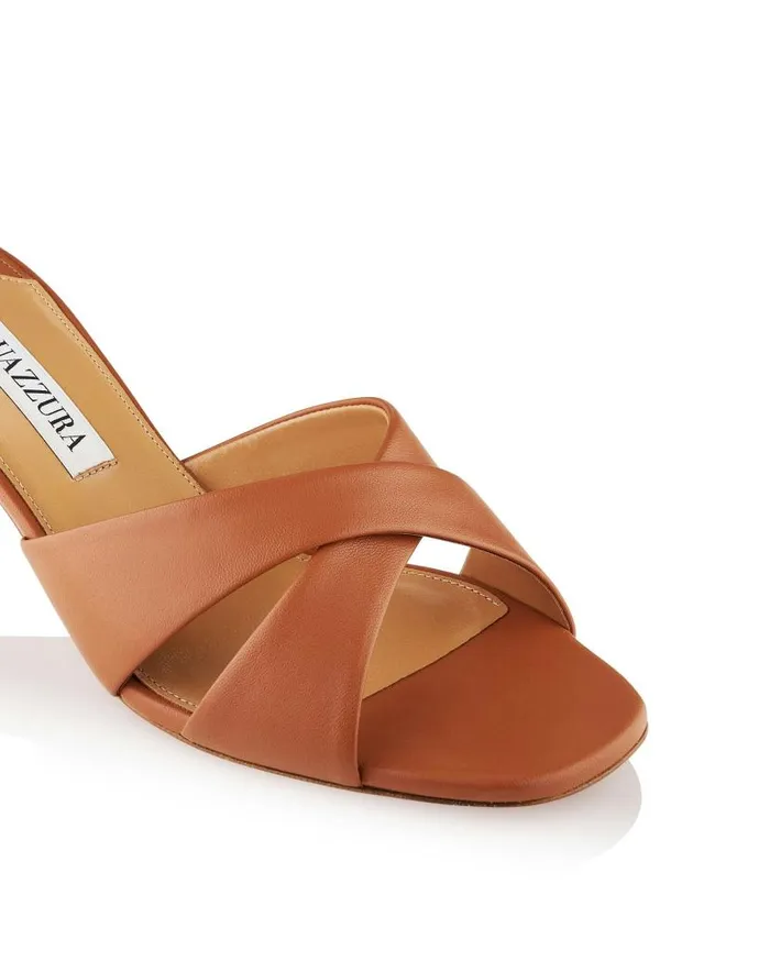 Divine Mule 50 Brown Women Aquazzura Sandals Divine Mule 50 Brown Women Aquazzura Sandals