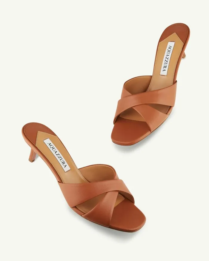Divine Mule 50 Brown Women Aquazzura Sandals Divine Mule 50 Brown Women Aquazzura Sandals