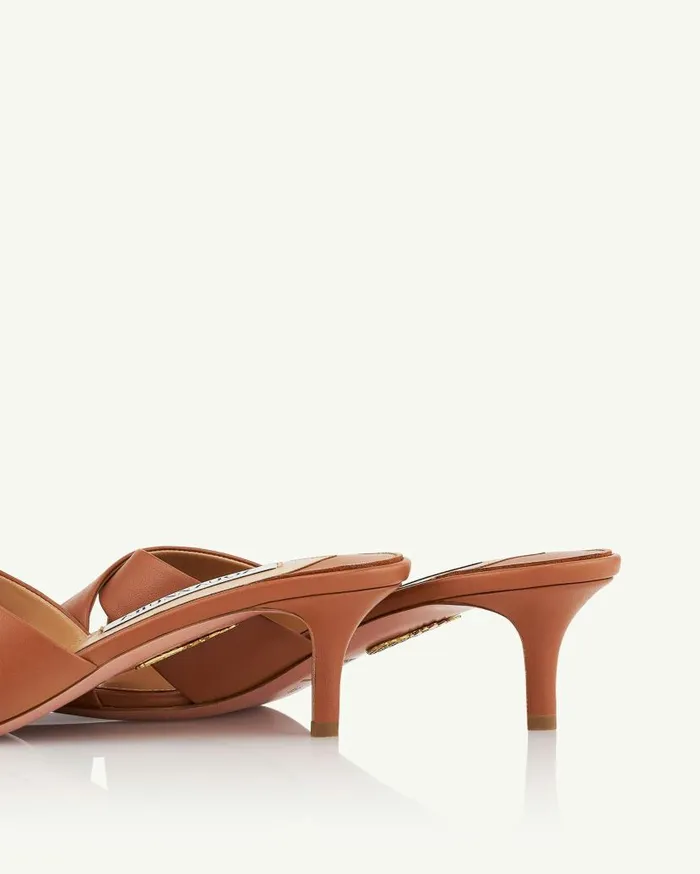 Divine Mule 50 Brown Women Aquazzura Sandals Divine Mule 50 Brown Women Aquazzura Sandals