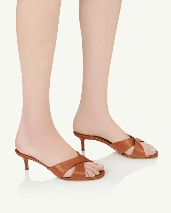 Divine Mule 50 Brown Women Aquazzura Sandals Divine Mule 50 Brown Women Aquazzura Sandals