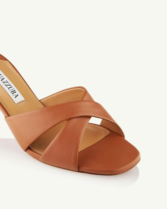Divine Mule 50 Brown Women Aquazzura Sandals Divine Mule 50 Brown Women Aquazzura Sandals