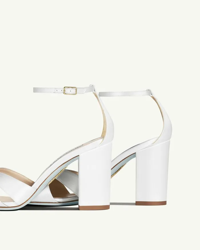 Divine Sandal 85 White Women Aquazzura Bridal Divine Sandal 85 White Women Aquazzura Bridal