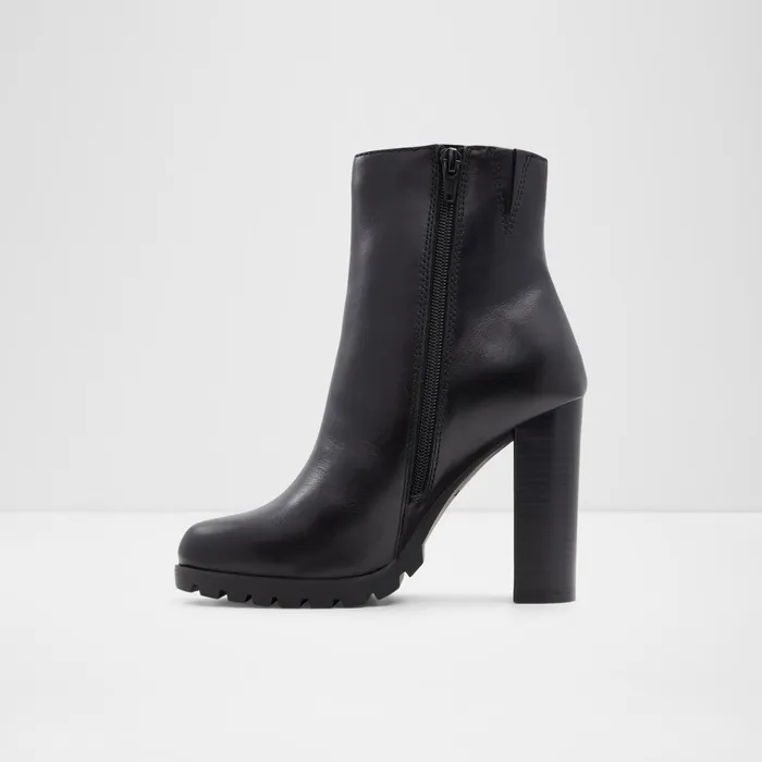 Doria Black Leather Smooth Women ALDO Boots