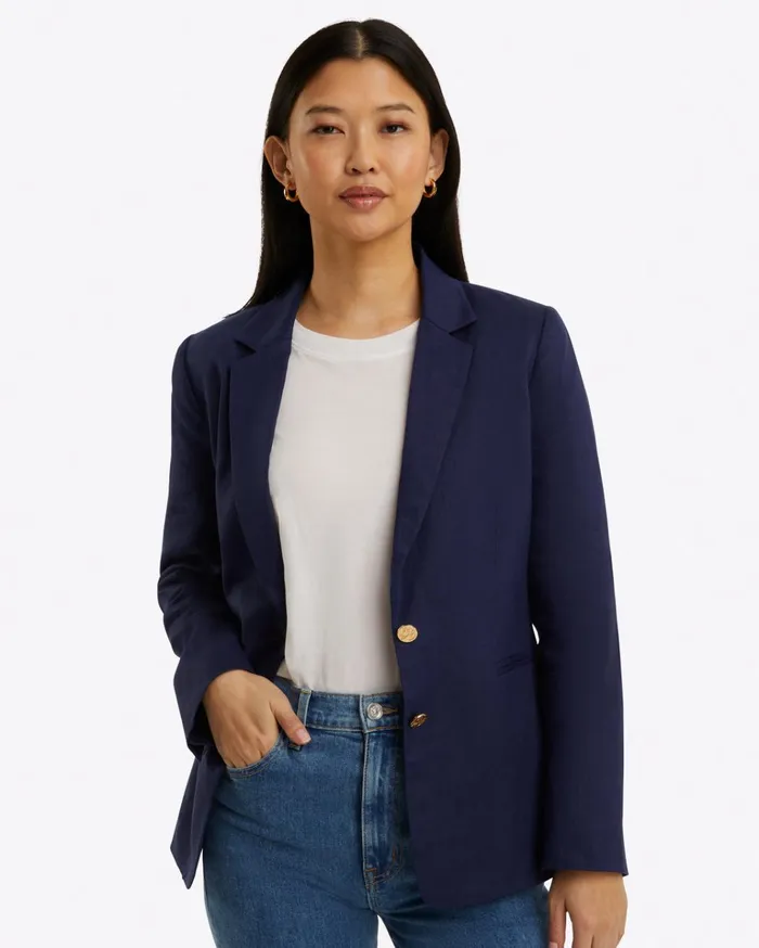 Draper James Blazer In Linen Women Tops
