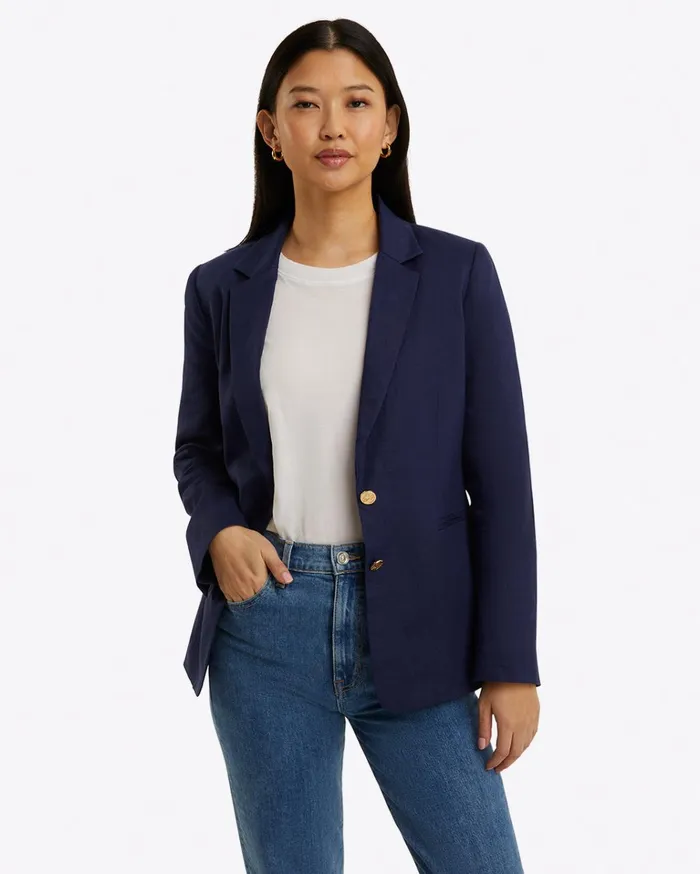 Draper James Blazer In Linen Women Tops