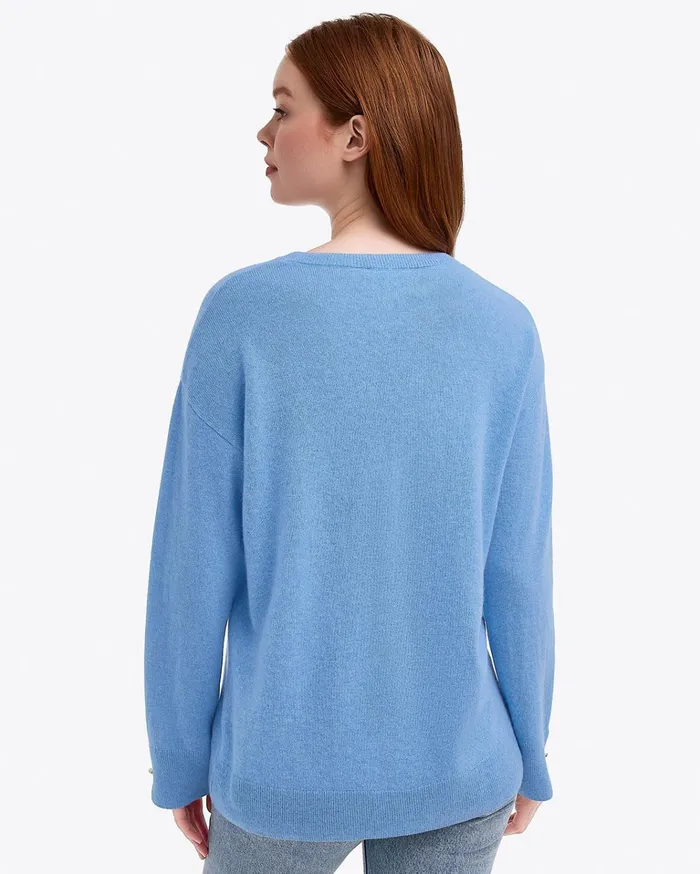 Draper James Cashmere Crewneck Sweater Women Sweaters