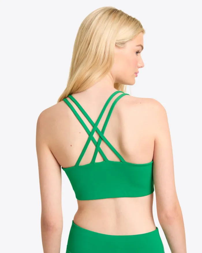 Draper James Crossback Sports Bra In Green Women Sport