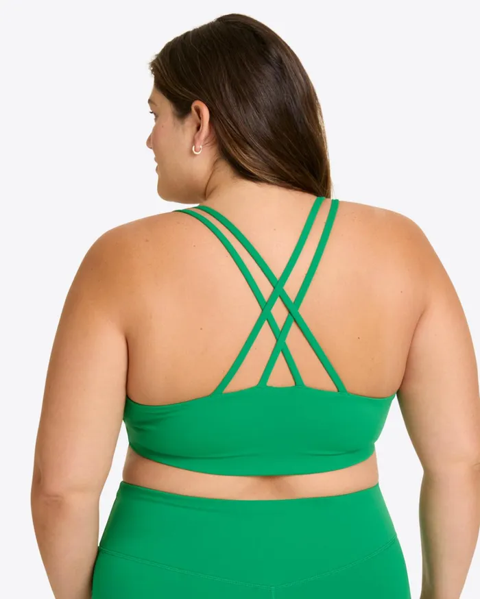 Draper James Crossback Sports Bra In Green Women Sport