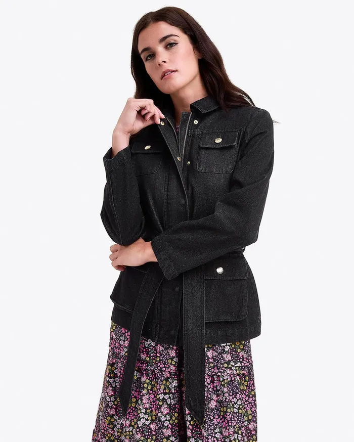 Draper James Denim Field Jacket Women Tops