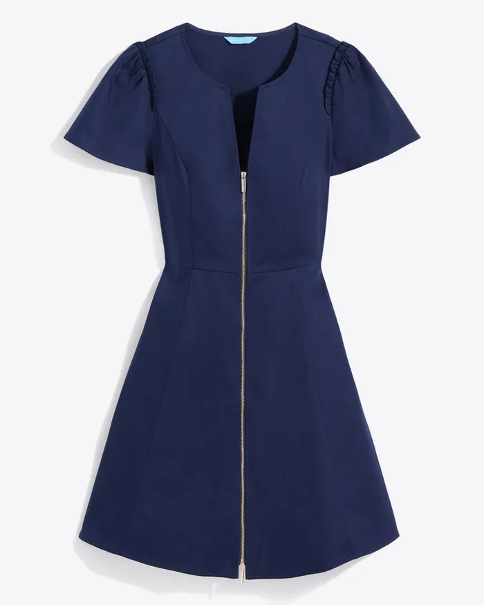 Draper James Mae Love Circle Dress In Navy Women Dresses