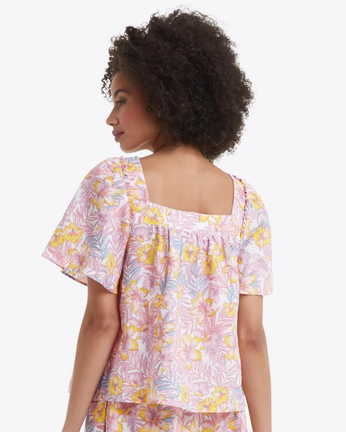 Draper James Maren Top In Lily Floral Women Tops