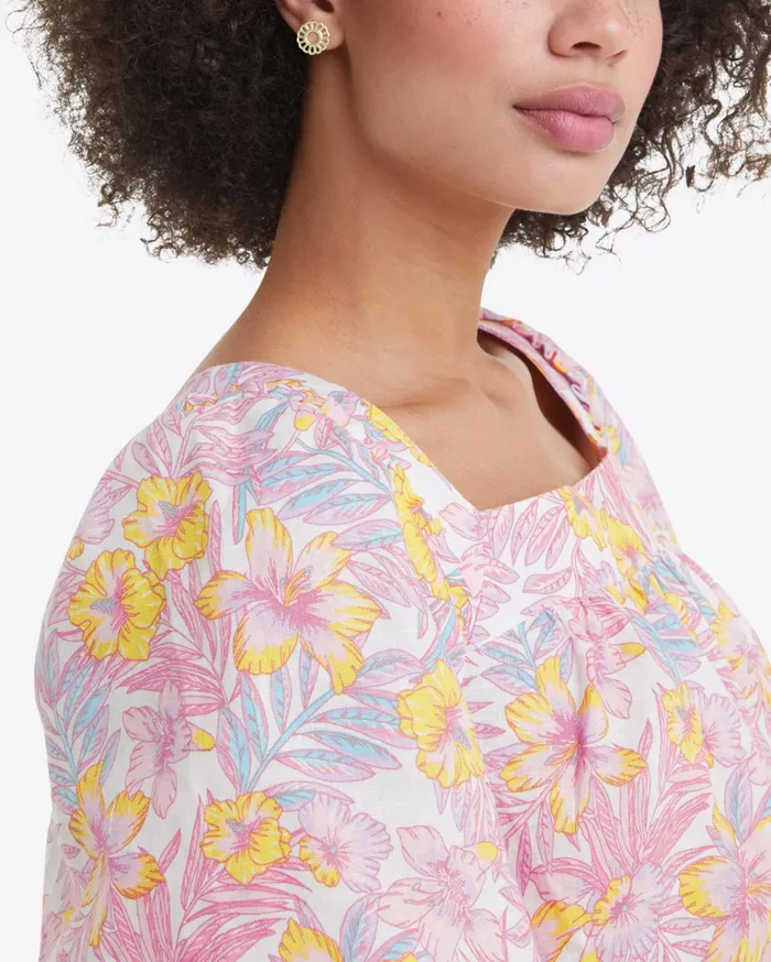 Draper James Maren Top In Lily Floral Women Tops