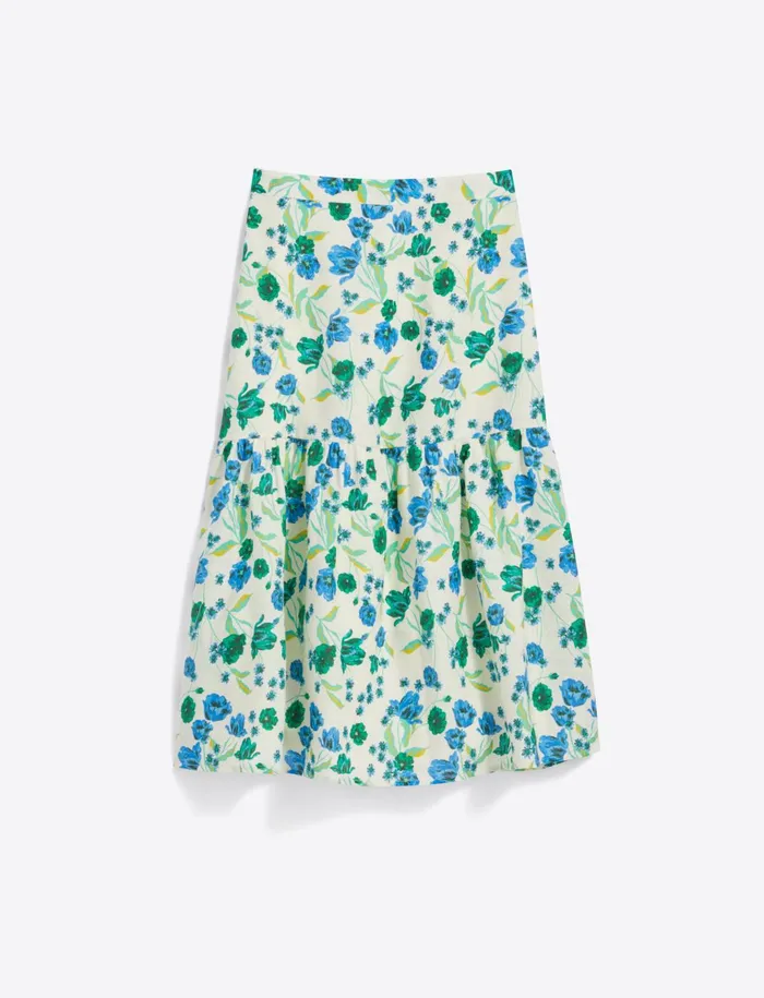 Draper James Midi Skirt In Linen Women Bottoms and Skirts