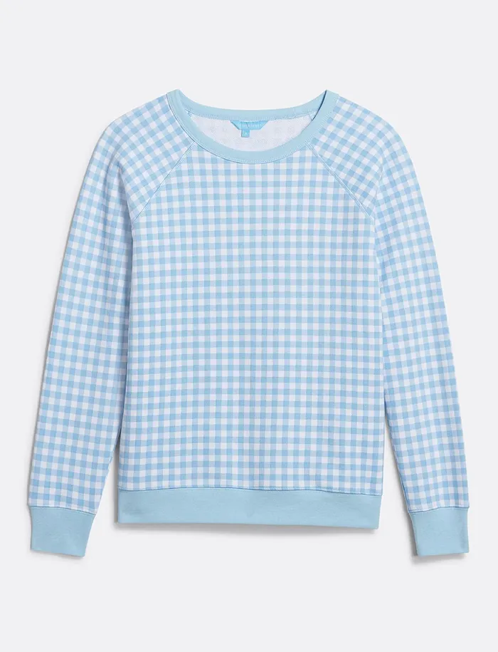 Draper James Natalie Sweatshirt In Gingham Women DJ X Tretorn