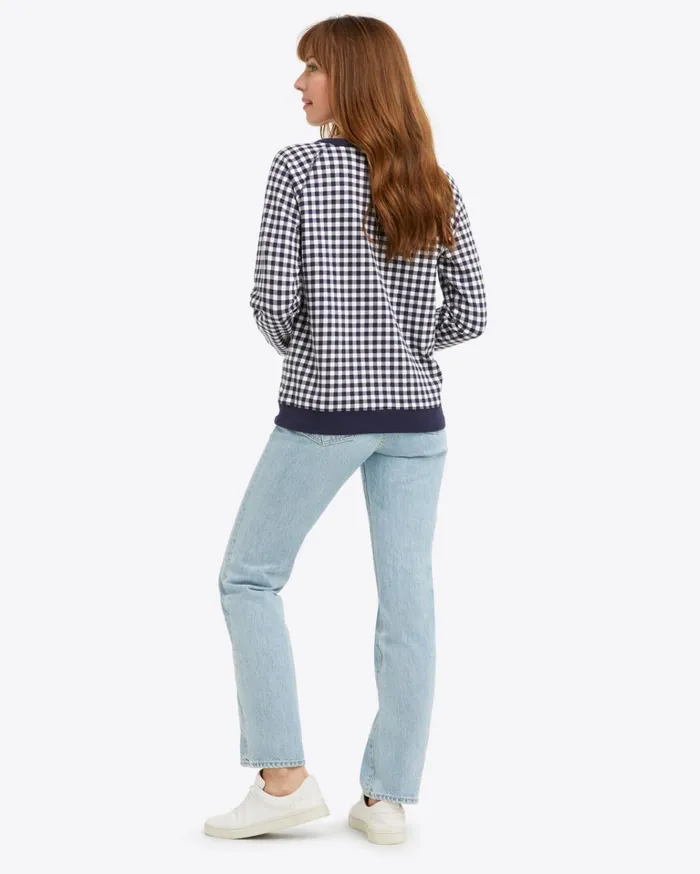 Draper James Natalie Sweatshirt In Gingham Women Lounge and Pajamas
