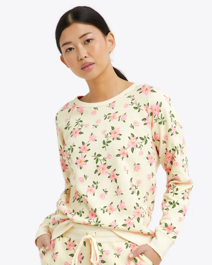 Draper James Natalie Sweatshirt In Magnolia Women Sweaters